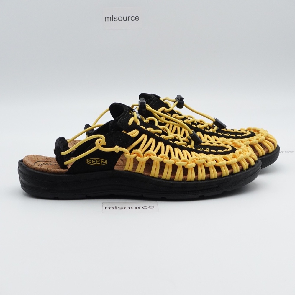 NEW Women's KEEN Uneek II Convertible X Sandals 1028665 Black/Yellow - Picture 2 of 12